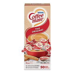 Coffee-Mate® Liquid Coffee Creamer, Original, 0.38 oz Mini Cups, 50/Box (NES35110)