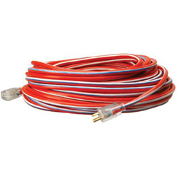 Coleman Cable 12/3 50' SJTW RED- WHITE& BLUE MADE IN USA CORD