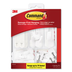 Command® General Purpose Hooks, Variety Pack, Assorted Sizes, 54 Pieces/Pack