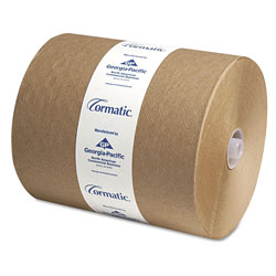 Cormatic Hardwound Roll Towels, 8 1/4 x 700ft, Brown, 6/Carton