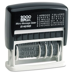 Consolidated Stamp Micro Message Dater, Self-Inking