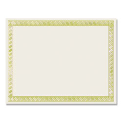 Great Papers!® Foil Border Certificates, 8.5 x 11, Ivory/Gold, Channel, 12/Pack