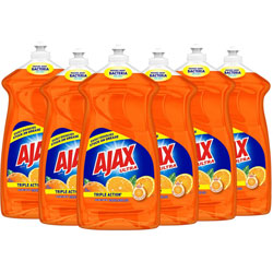 Ajax Triple Action Dish Soap - Liquid - 52 fl oz (1.6 quart) - Orange Scent - 6 / Carton