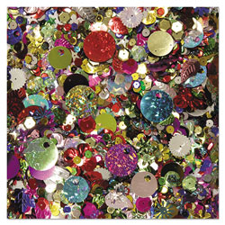 Creativity Street Sequins & Spangles, Assorted Metallic Colors, 4 oz/Pack