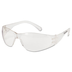 Crews Checklite Safety Glasses, Clear Frame, Clear Lens (135-CL010)