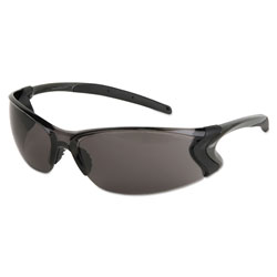 MCR Safety Backdraft Glasses, Clear Frame, Hard Coat Gray Lens
