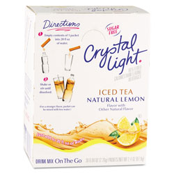 Crystal Light On the Go, Iced Tea, .16oz Packets, 30/Box