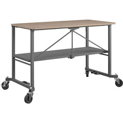 Cosco Smartfold Portable Work Desk Table - Rectangle Top - Four Leg Base - 4 Legs x 51.40 in Table Top Width x 26.50 in Table Top Depth - 34 in Height