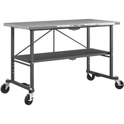 Cosco Commercial SmartFold Portable Workbench - Four Leg Base - 4 Legs x 52 in Table Top Width x 25.50 in Table Top Depth - 34.70 in Height