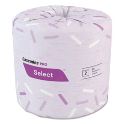 Cascades Select Standard Bath Tissue, 2-Ply, White, 4.25 x 3.25, 500 Sheets/Roll, 96 Rolls/Carton