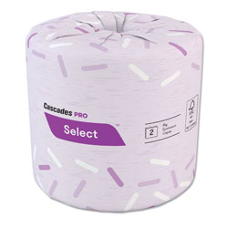 Cascades Select Standard Bath Tissue, 2-Ply, White, 4 x 3, 500 Sheets/Roll, 96 Rolls/Carton