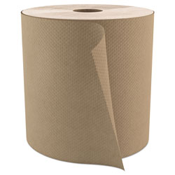 Cascades Select Roll Paper Towels, 1-Ply, 7.9 in x 800 ft, Natural, 6/Carton