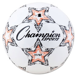 Champion VIPER Soccer Ball, Size 4, 8 in- 8 1/4 in dia., White