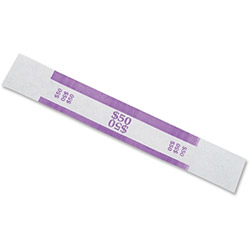 Coin-Tainer Currency Strap, 50 Dollars, Violet