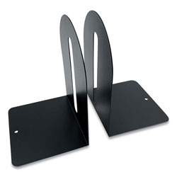 Coin-Tainer Steel Bookends, Fashion Style, 5.5 x 4.75 x 7.25, Black