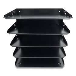 Coin-Tainer Steel Horizontal File Organizer, 5 Sections, Letter Size Files, 8.75 x 12 x 12, Black