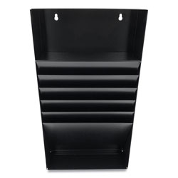 Coin-Tainer Steel Drawer Organizer, 5 Compartment, 21 x 11.25 x 3.75, Steel, Black
