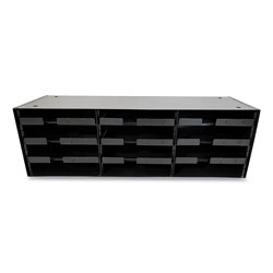 Coin-Tainer Steel Rack, 12 Sections, 33.5 x 12 X 10.5, Black