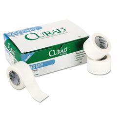 Curad Paper Adhesive Tape, 1 in Core, 1 in x 10 yds, White, 12/Pack
