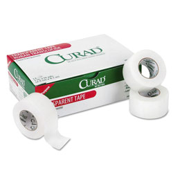 Curad Transparent Surgical Tape, 1 in Core, 1 in x 10 yds, Clear, 12/Pack