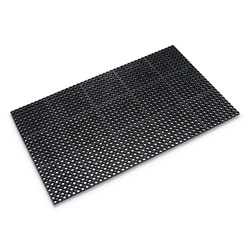 Crown Safewalk Heavy-Duty Anti-Fatigue Drainage Mat, General Purpose, 36 x 60, Black