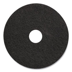 Coastwide Professional™ Stripping Floor Pads, 17 in Diameter, Black, 5/Carton