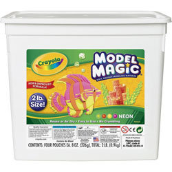 Crayola Model Magic Modeling Compound, 8 oz each/Neon, 2 lbs.