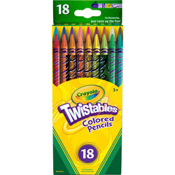 Crayola Twistables Colored Pencils,18 Assorted Colors/Pack