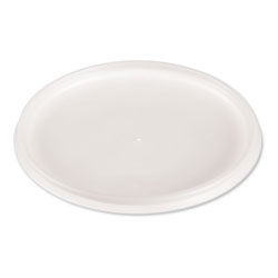 Dart Plastic Lids for Foam Cups, Bowls and Containers, Flat, Vented, Fits 12-60 oz, Translucent, 500/Carton