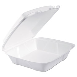 Dart Insulated Foam Hinged Lid Containers, 1-Compartment, 9 x 9.4 x 3, White, 200/Pack, 2 Packs/Carton