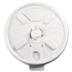 Dart Lift N' Lock Plastic Hot Cup Lids, Fits 10oz Cups, White, 1000/Carton (10FTLDART)