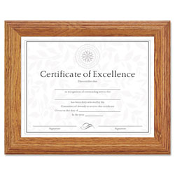 Dax Document/Certificate Frame, Wood, 8-1/2 x 11, Stepped Oak