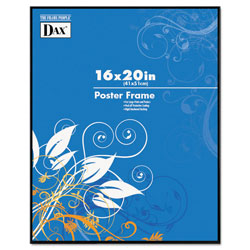 Dax Coloredge Poster Frame, Clear Plastic Window, 16 x 20, Black