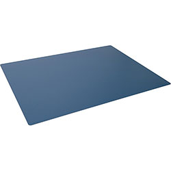 Durable Contoured Edge Desk Mat - Office - 19.69 in Length x 25.59 in Width - Rectangle - Polypropylene, Plastic - Dark Blue