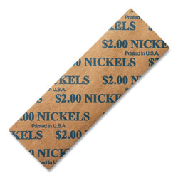 Dunbar Security Products Flat Coin Wrappers, Nickels, $2, 1000 Wrappers/Box