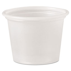 Solo Polystyrene Portion Cups, 1 oz, Translucent, 2500/Carton