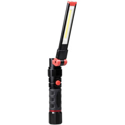 Life+Gear® Flashlight, Foldable, 2-1/10 inWx1-2/5 inLx1-3/4 inH, Black/Red