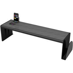 Deflecto Heavy-Duty Desk Shelf, 6.75 in x 7 in x 25.63 in, Black