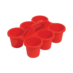 Deflecto Little Artist Antimicrobial Six-Cup Caddy, Red