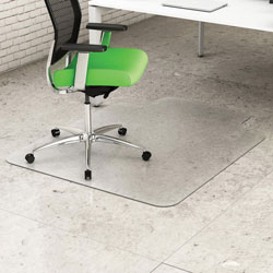 Deflecto Chairmat, W/ Lip, Hard Floor, 36 inWx48 inLx1/10 inH, Clear