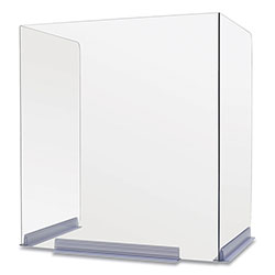 Deflecto Classroom Barriers, 22 x 16 x 24, Polycarbonate, Clear, 4/Carton