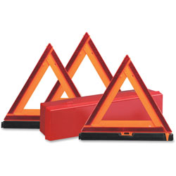 Deflecto Emergency Warning Triangle Kit, Orange/Red