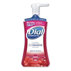 Dial Complete® Antibacterial Foaming Hand Wash, Power Berries, 7.5 oz Pump Bottle, 8/Carton