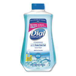 Dial Antibacterial Foaming Hand Wash, Spring Water Scent, 32 oz Bottle, 6/Carton