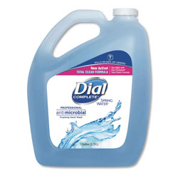 Dial Antimicrobial Foaming Hand Wash, Spring Water, 1 gal Bottle, 4/Carton