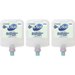 Dial Hand Sanitizer, Gel, Antibacterial, Manual, 40.5oz, 3/CT, CL