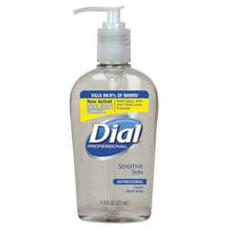 Dial Antimicrobial Soap for Sensitive Skin, 7.5 oz Decor Pump Bottle, Floral, 12/CT