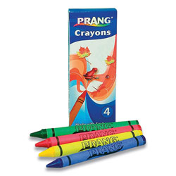 Prang Crayons Made with Soy, 4 Assorted Colors/Pack, 288 Packs/Carton