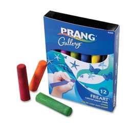 Prang Prang Freart Oversized Chalk, 4 in Length, 1 in Diameter, Assorted, 12/Box
