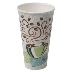 Dixie Hot Cups, Paper, 20oz, Coffee Dreams Design, 25/Pack, 20 Packs/Carton